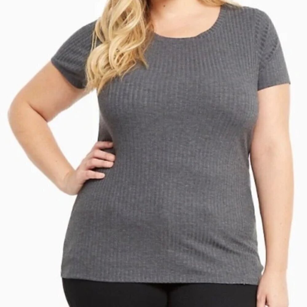 Torrid Ribbed Scoop Neck Tee Size 2x